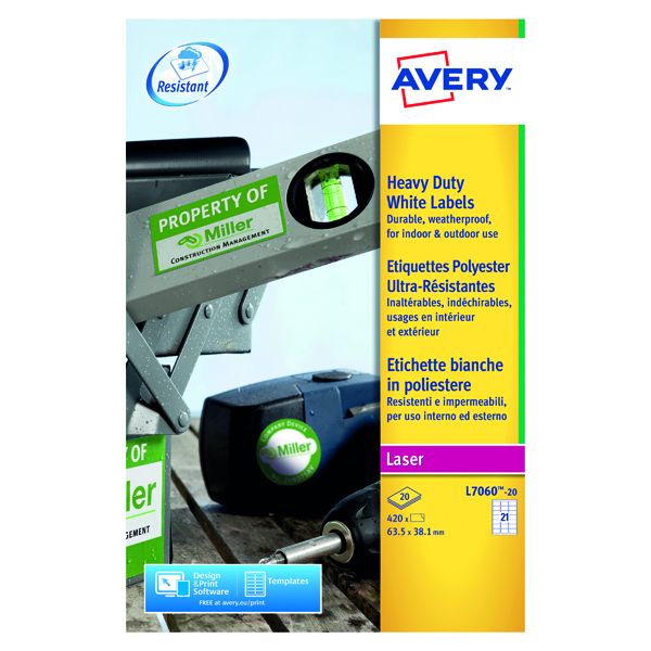 Avery Laser Label H/Duty image