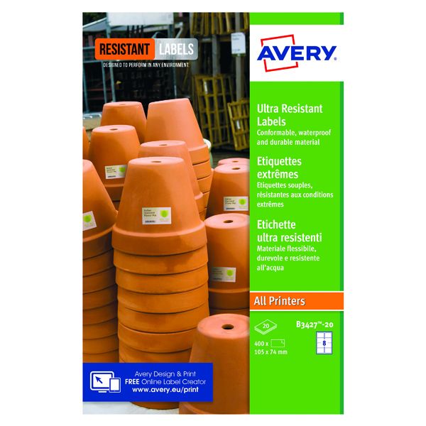 Avery Ul Res Labels 74X105Mm Pk160 image
