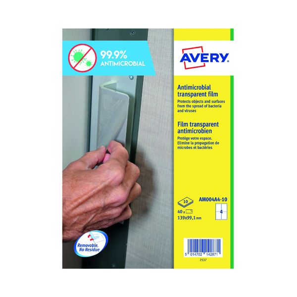 Avery Rvbl A4 Antimicro Flm Lbl P40 image