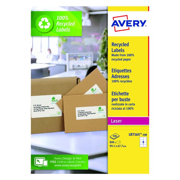 Avery Recy Ad Lsr Lbl 99.1X67.7 P100 image