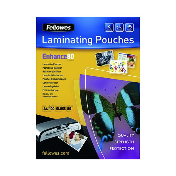 FELLOWES A4 LAM POUCH SELFAD 160MC PK100 image