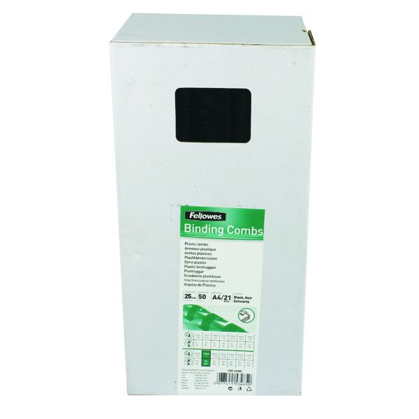 Fellowes 25mm Black Bind Comb Pk50 image