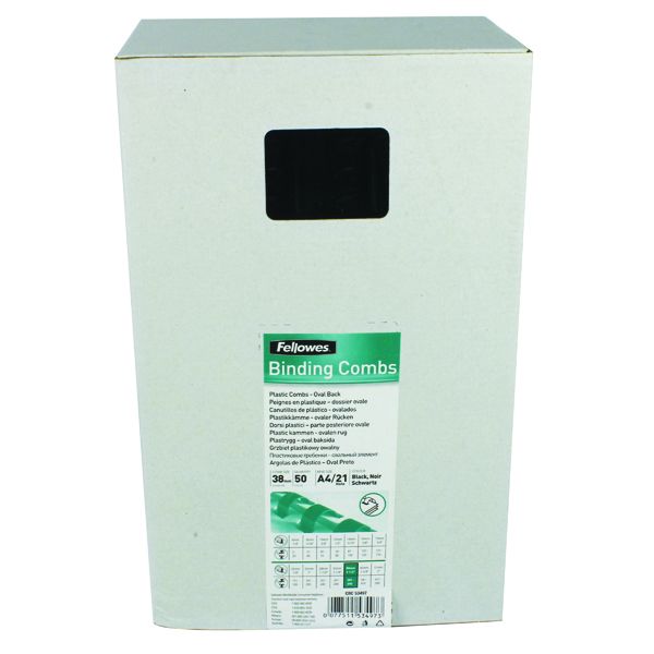 Fellowes 38mm Black Bind Comb Pk50 image