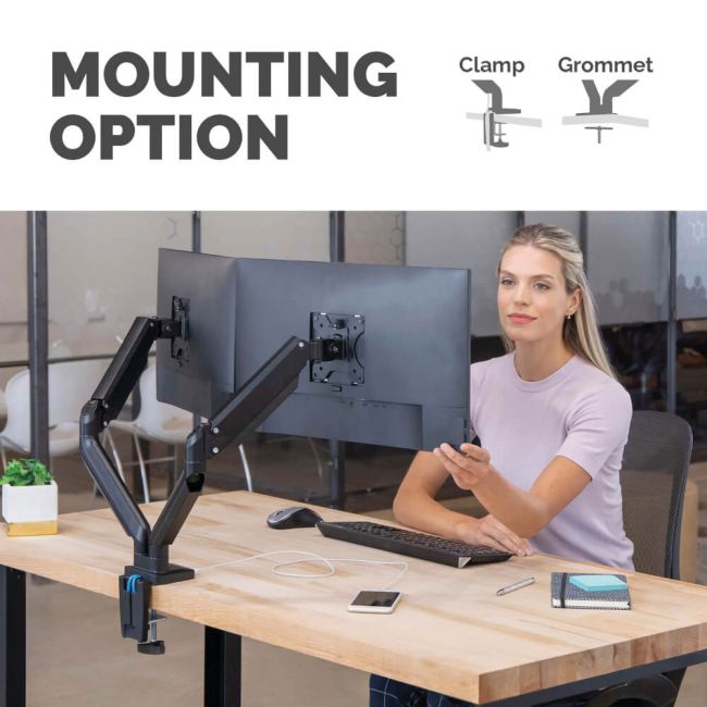 Fellowes Platinum Series Dual Monitor Arm Black 8042501 image 5