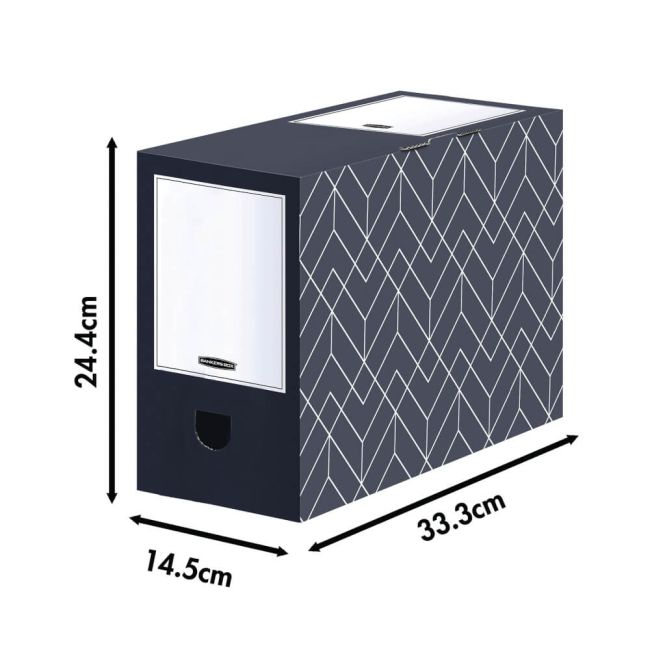 Bankers Box Decor 150mm Transfer File Midnight Blue/Grey (Pack of 5) 4483001 image 2