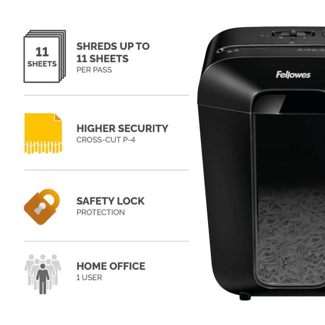Fellowes Powershred LX70 Cross-Cut P-4 Shredder 4403401 image 2