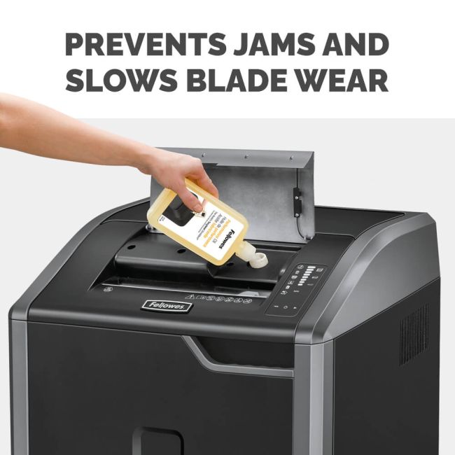 Fellowes Powershred Shredder Oil Light Amber 335ml Bottle 3608601 image 2