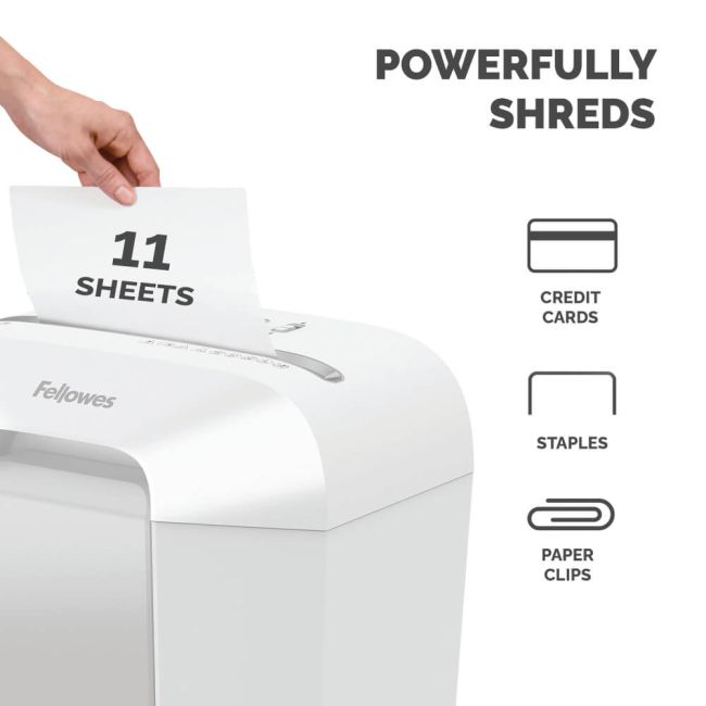 Fellowes Powershred LX70 Cross-Cut Shredder White 100017469 image 3