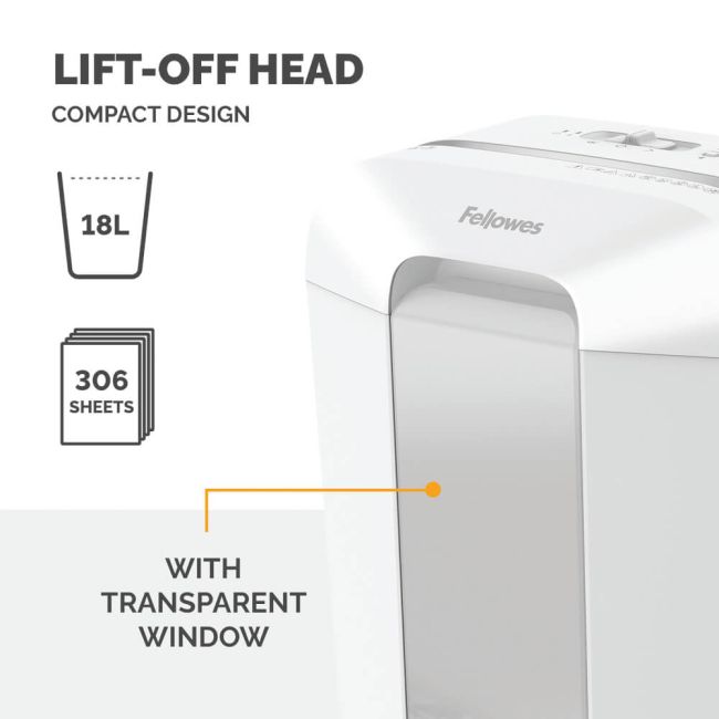Fellowes Powershred LX70 Cross-Cut Shredder White 100017469 image 6
