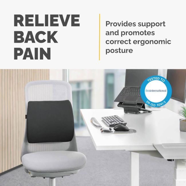 Fellowes Comfort Back Cushion Black 100119852 image 2