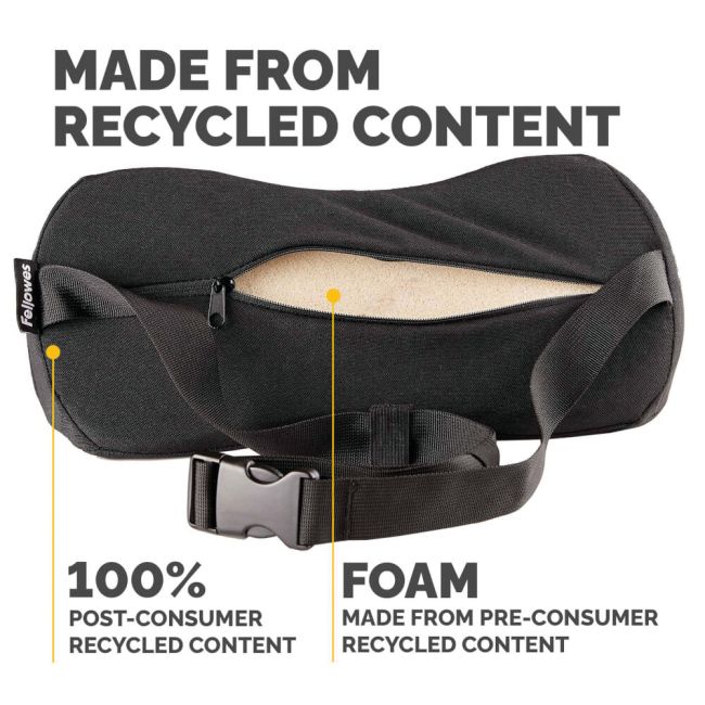 Fellowes Lumbar Cushion Black 100119853 image 3