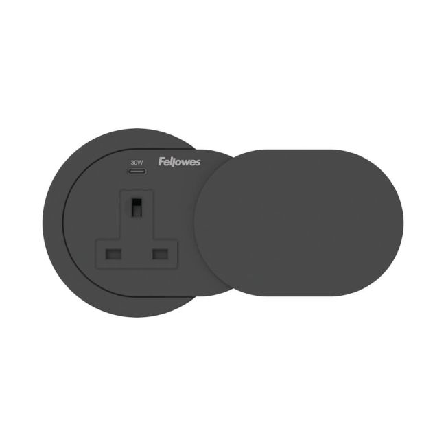 Fellowes Power Spot Type G UK/IE 1 Socket and 1 USB C Port Black 100136977 image 4