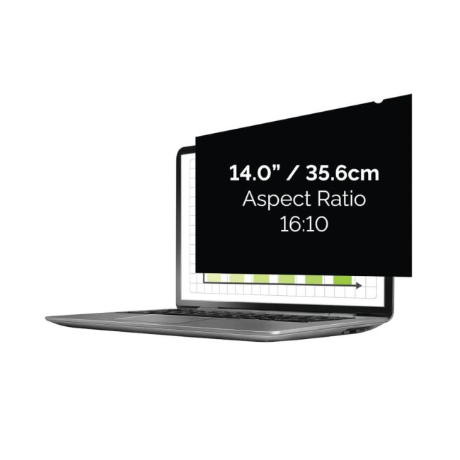 Fellowes PrivaScreen Privacy Filter Widescreen 14 Inch Black 100142717 image 2