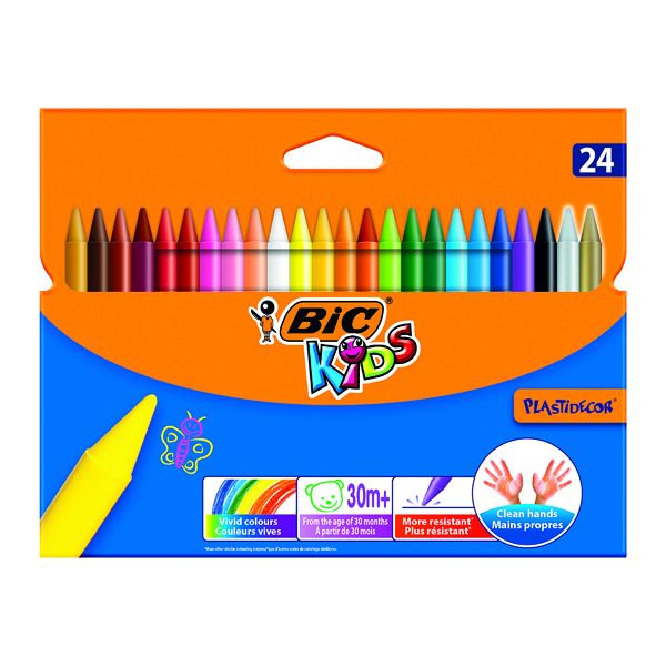 Bic Plastidecor Crayons Pk24 829772 image