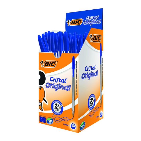 Bic Cristal Ball Pen Med Blue Pk50 image