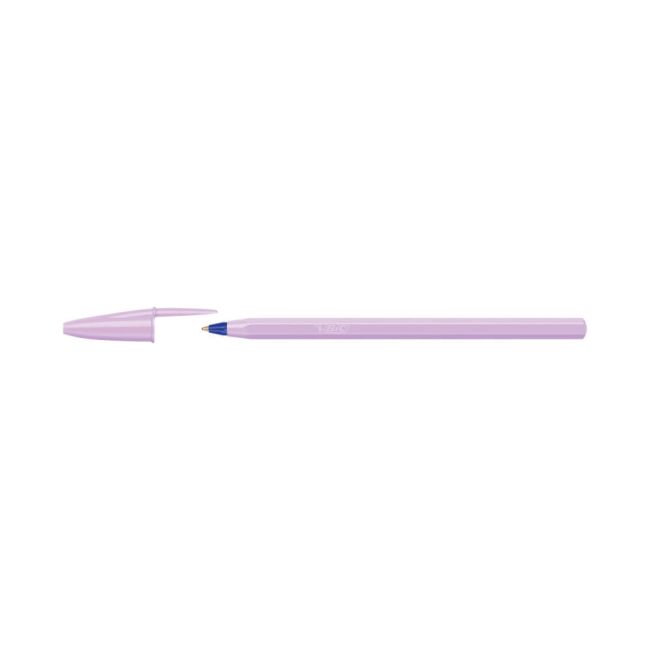 Bic Cristal Ball Pen Assorted Pastel Barrel Blue Ink (Pack of 5) 302561 image 4