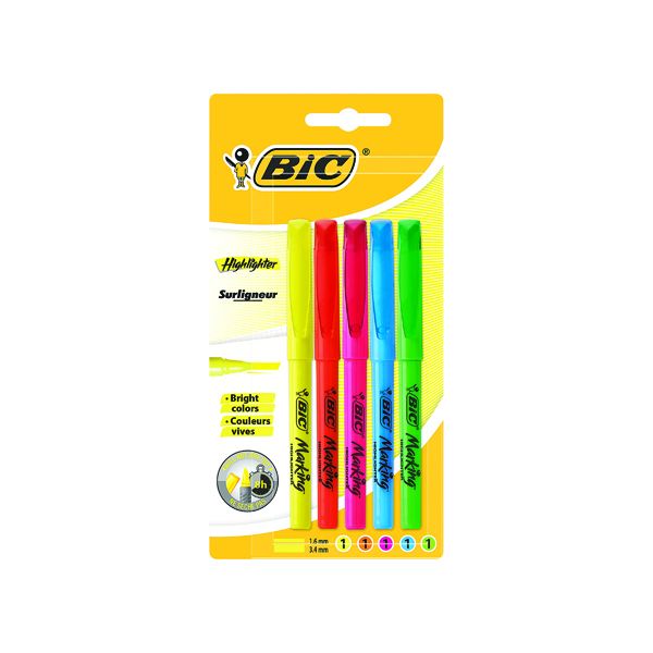Bic Brite Liner Highlighter Astd P5 image