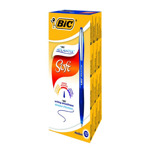 Bic Atlantis Prem 1.0Mm Bp Blu Pk12 image
