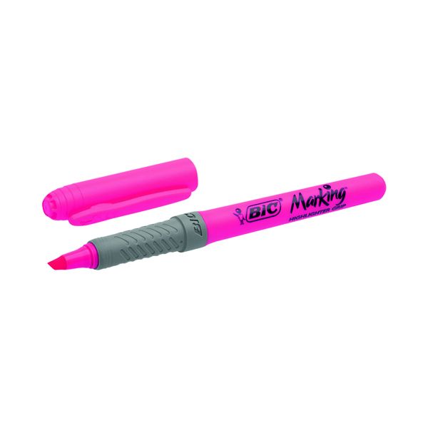 BIC Highlighter Grip Pink Box of 12 image
