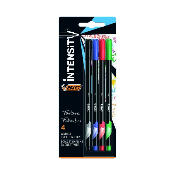 Bic Intensity Fineliner Pen Ast Pk4 image