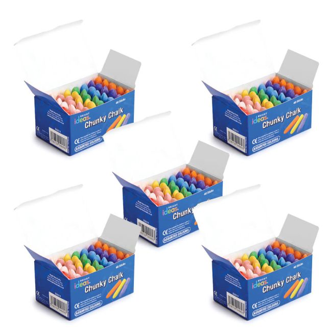 Bright Ideas Chunki Chalks Assorted (Pack of 40) AR02633 image 3