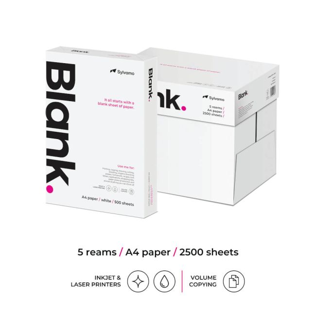 Blank A4 White Copier Paper (Pack of 2500) BLANK070X701 image 5