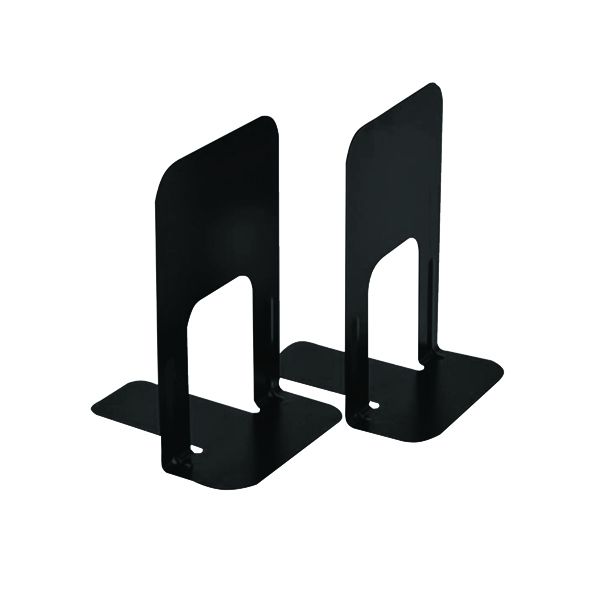 Metal Large Deluxe Bookends Black image