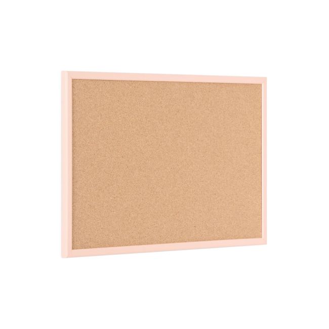 Bi-Office Pastel Cork Noticeboard Salmon Frame 600x400mm MC030011991 image 2