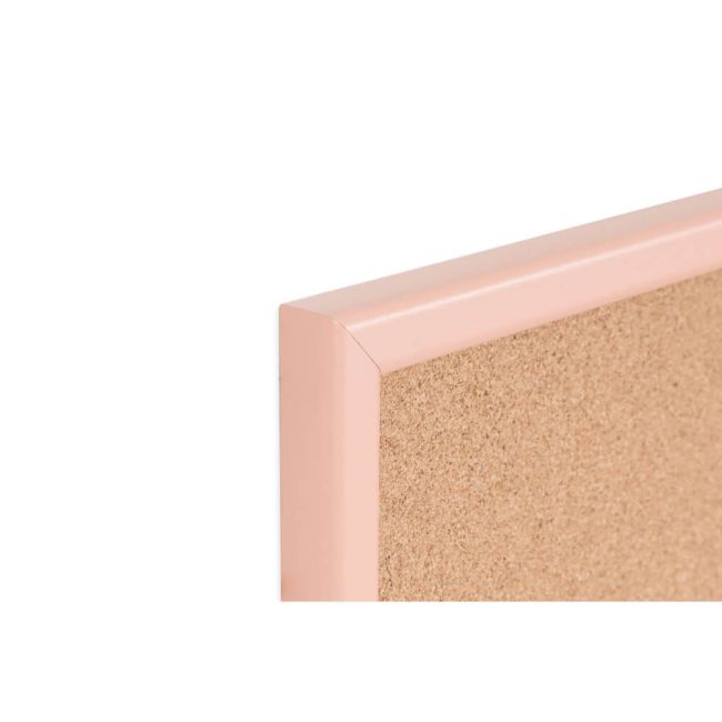 Bi-Office Pastel Cork Noticeboard Salmon Frame 600x400mm MC030011991 image 3