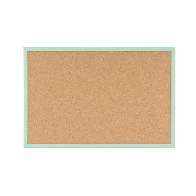 Bi-Office Pastel Cork Noticeboard Green Frame 600x400mm MC030011971 image 1