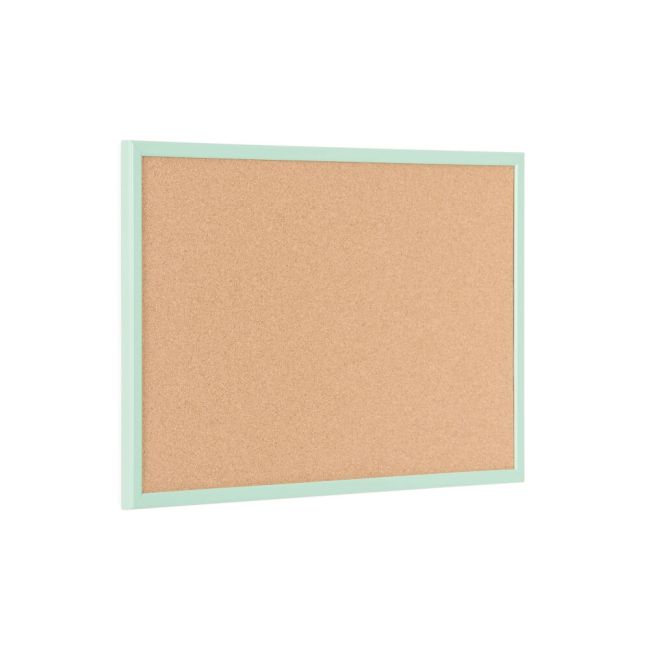 Bi-Office Pastel Cork Noticeboard Green Frame 600x400mm MC030011971 image 2