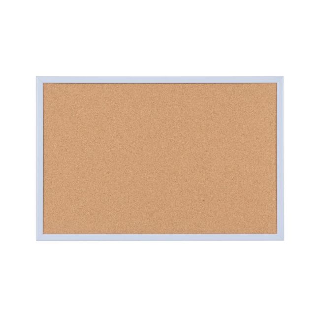 Bi-Office Pastel Cork Noticeboard Blue Frame 600x400mm MC030011981 image 1