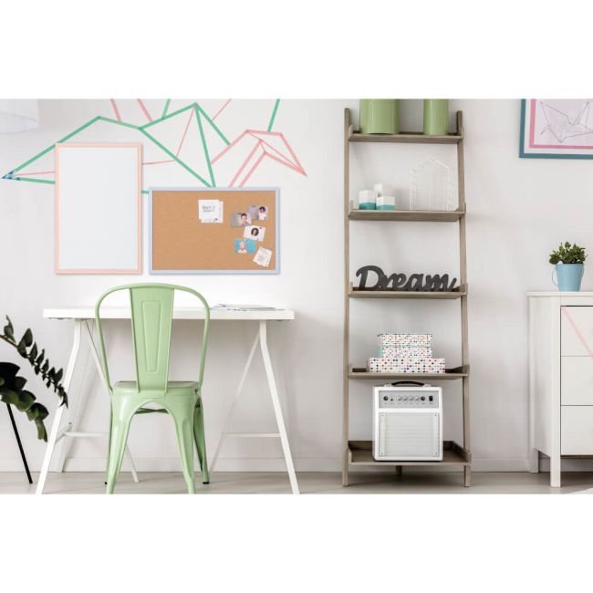 Bi-Office Pastel Cork Noticeboard Blue Frame 600x400mm MC030011981 image 5