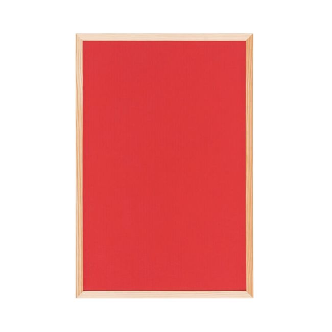 Bi-Office Double-Sided Board Cork Red Felt Pine Frame 60x40cm FB0310010 image 3
