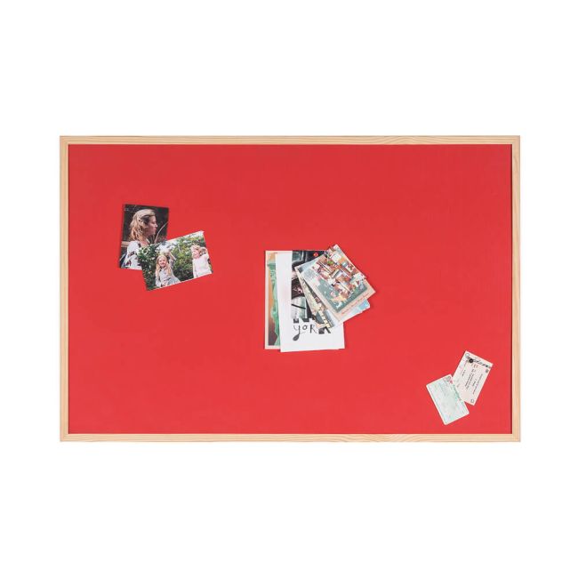 Bi-Office Double-Sided Board Cork Red Felt Pine Frame 60x40cm FB0310010 image 9