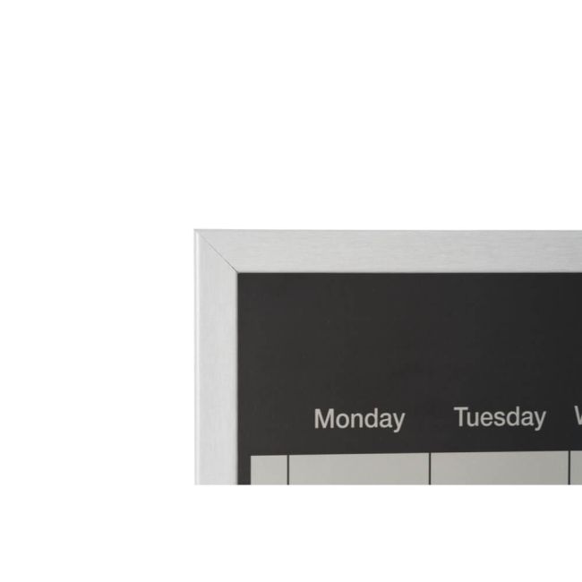 Bi-Office Magnetic Weekly Silver Finish Planner Grey Frame 60x40cm mm03108529 image 3