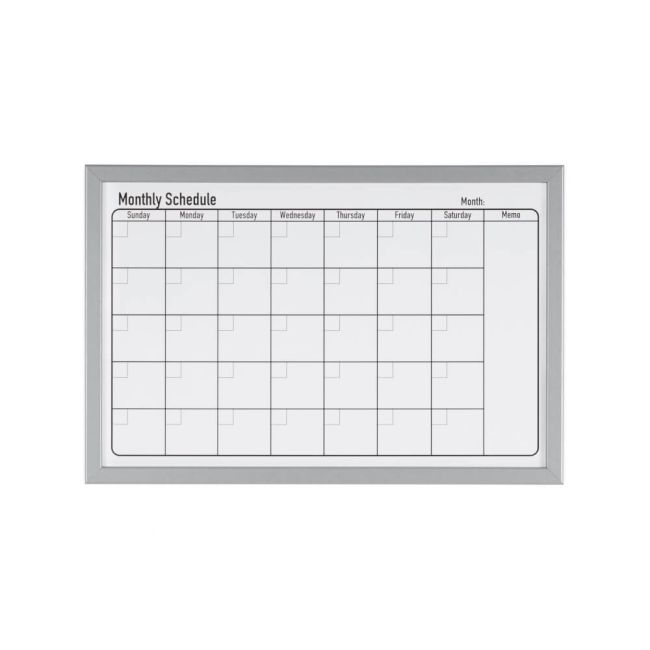 Bi-Office Magnetic Monthly Planner Whiteboard Grey Frame 60x40cm mm03062839 image 1