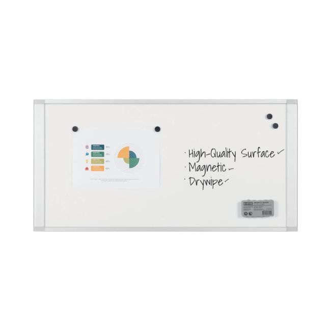 Bi-Office Cubicle Whiteboard Lacquered Steel Surface 90x35cm MA16007700 image 5