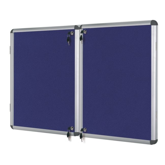 Bi-Office Enclore Fire Retardant Blue Lockable Door Top Hinged 40xA4 ST750101150 image 1