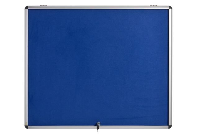 Bi-Office Enclore Fire Retardant Blue Lockable Door Top Hinged 12xA4 ST370101150 image 1