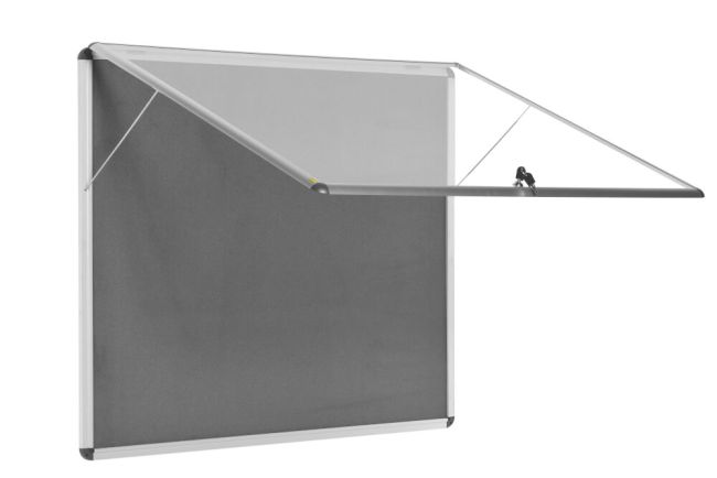 Bi-Office Enclore Fire Retardant Grey Lockable Door Top Hinged 12xA4 ST370102150 image 2