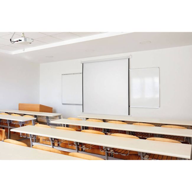 Bi-Office Wall Projection Screen Manual Retraction 244x244cm 9D006011 image 7