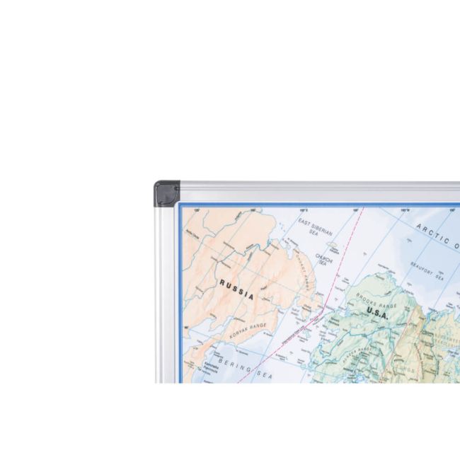 Bi-Office Maya Magnetic World Map Board 120x90cm MAP0100802 image 3