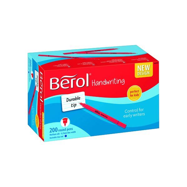 Berol Handwriting Pen Blue Pk200 image