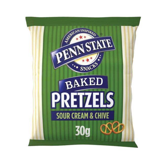 Penn State Sour Cream and Chive Pretzels 30g (Pack of 33) 701106 image 1