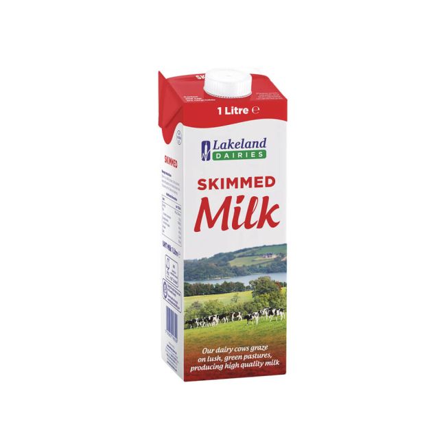 Lakeland Skimmed Long Life Milk 1 Litre (Pack of 12) 123028 image 1