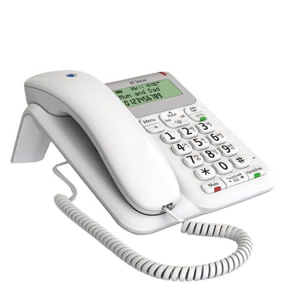 BT Decor 2200 Corded Analogue Telephone White 61127 image 2