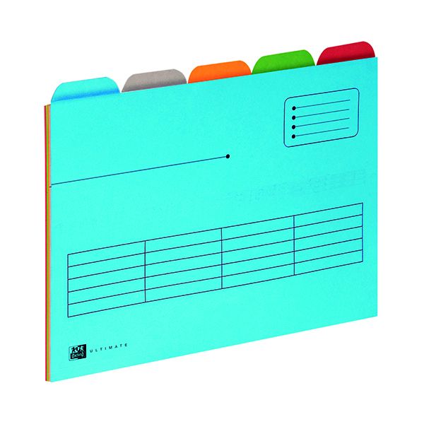 Elba 5 Tabbed Folder A4 Ass Pk5 image
