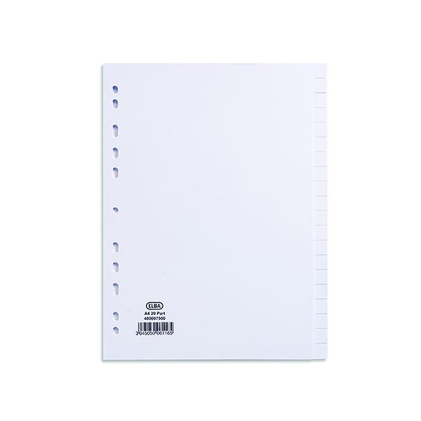 Elba Divid A4 20Pt Card 160G Wht image