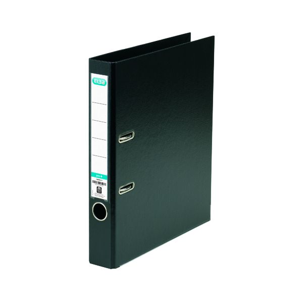 Elba 50mm Lever Arch A4 PVC Black image